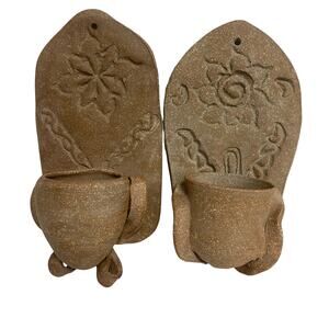 Vintage Rustic Handmade Floral Hanging Planter Decorative Pot Set